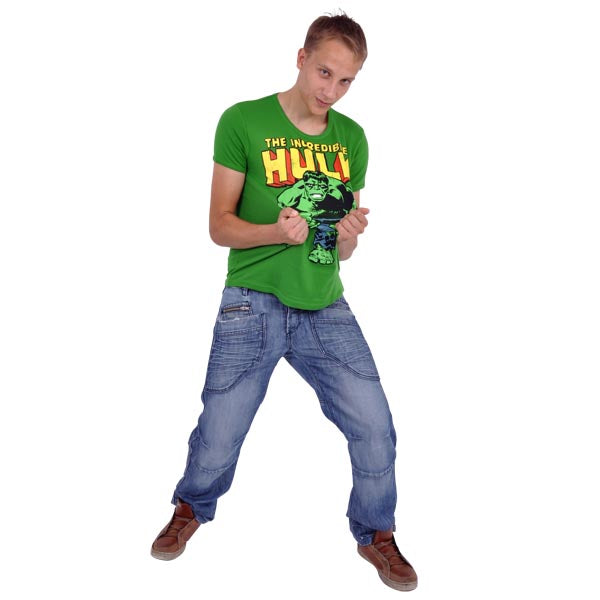 Immagine del prodotto T-shirt retro Hulk verde