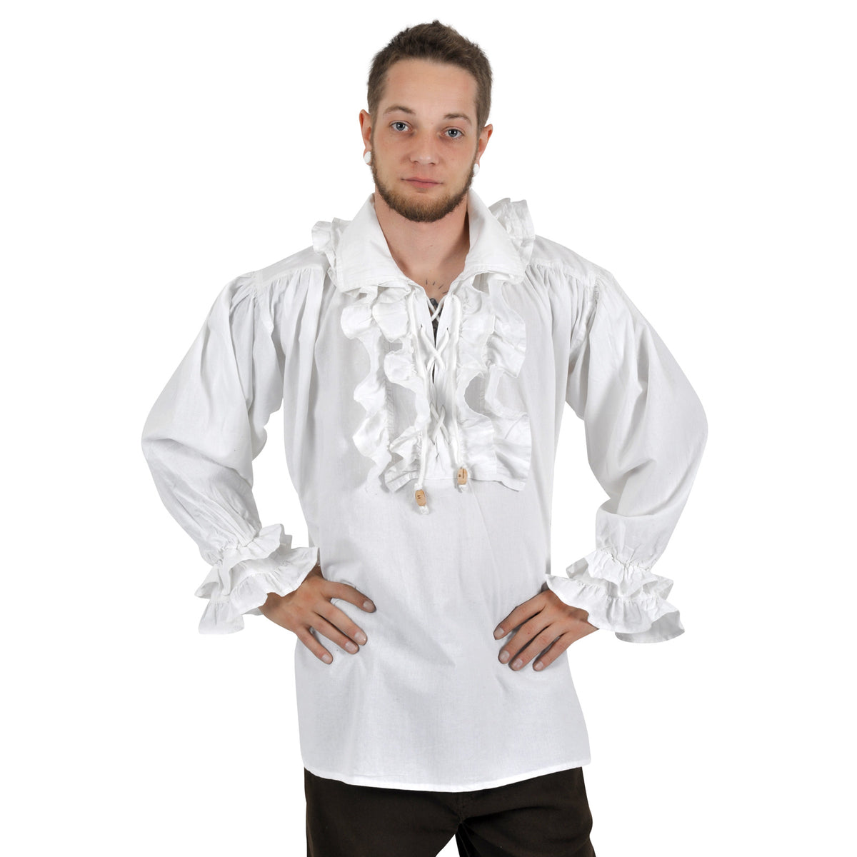 Immagine del prodotto Camicia con balze Laurenz bianca