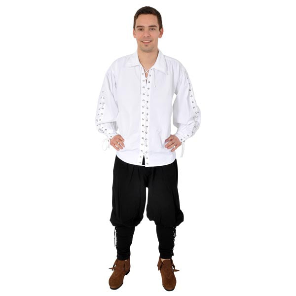 Immagine del prodotto Camicia da pirata con allacciatura continua bianca
