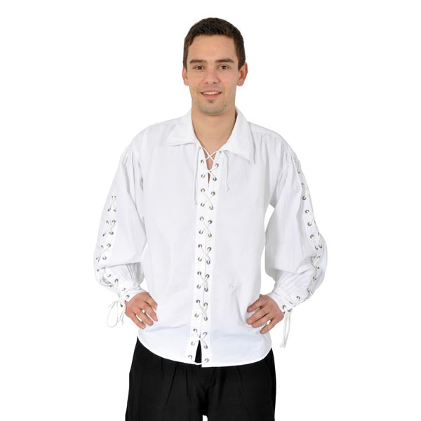 Immagine del prodotto Camicia da pirata con allacciatura continua bianca