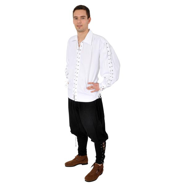 Immagine del prodotto Camicia da pirata con allacciatura continua bianca