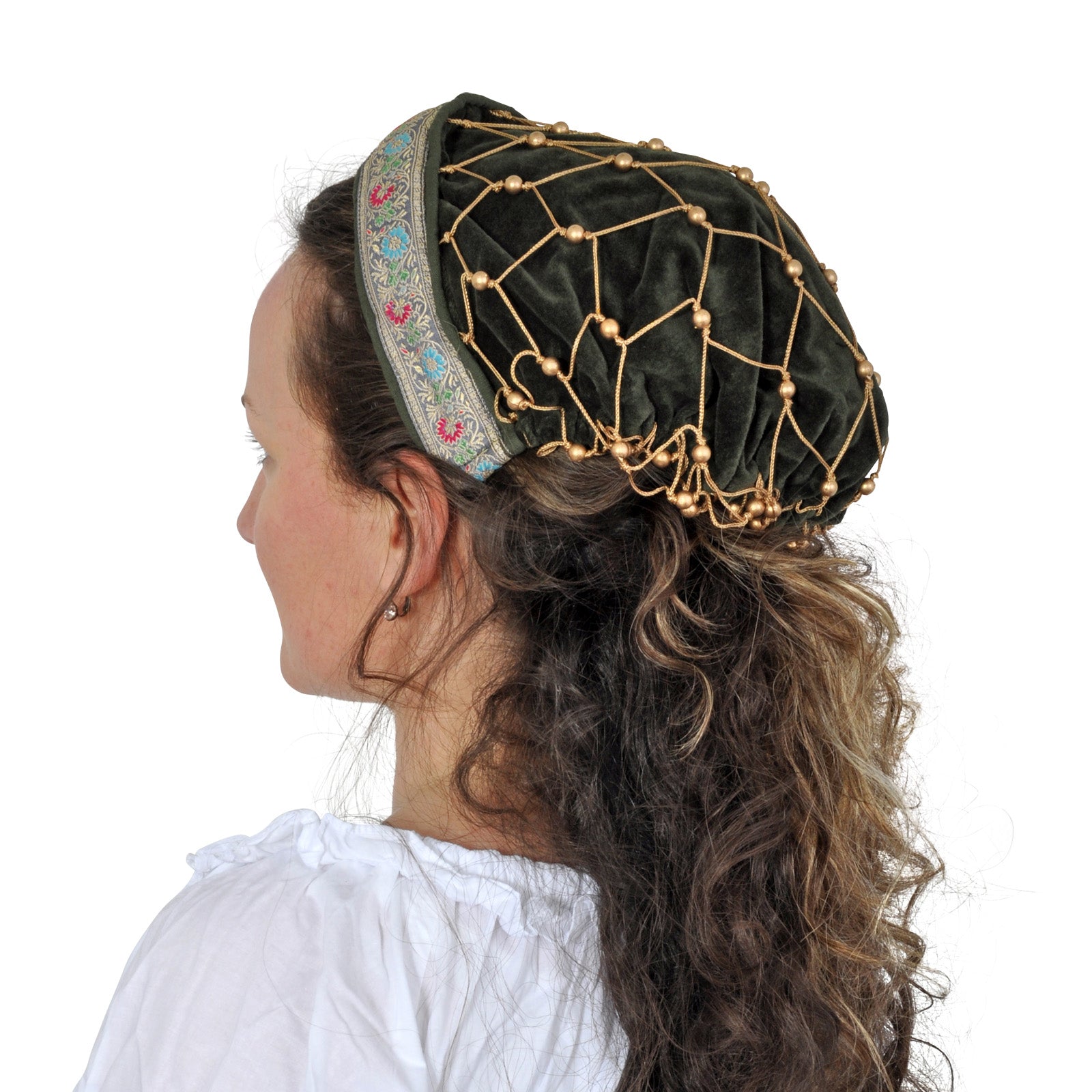 Immagine del prodotto Cappuccio Medievale con Bordo - Verde