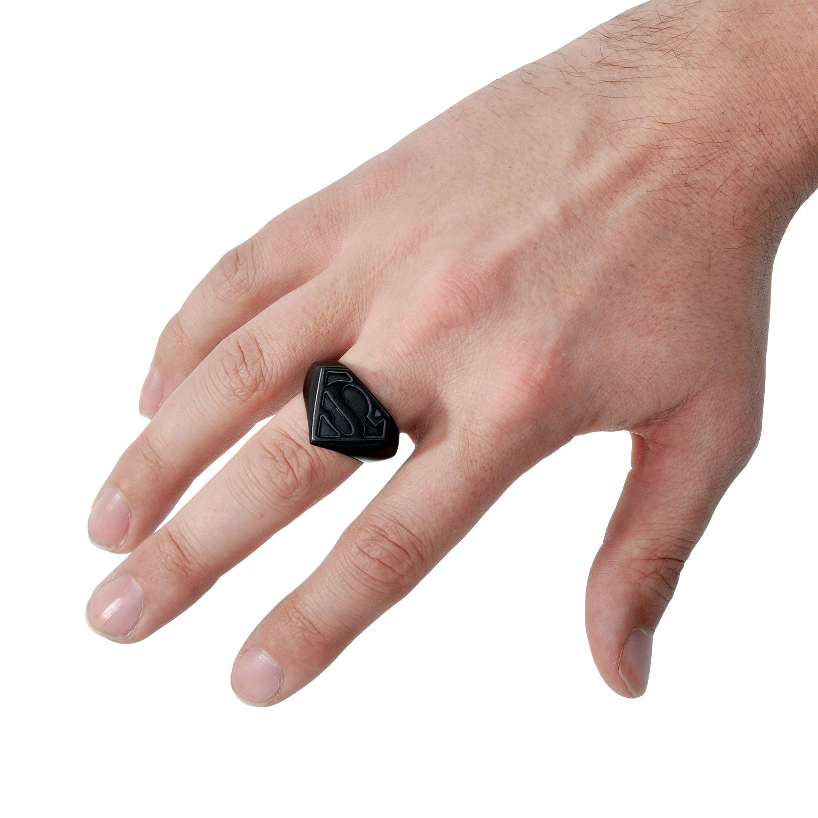 Immagine del prodotto Anello con emblema di Superman nero