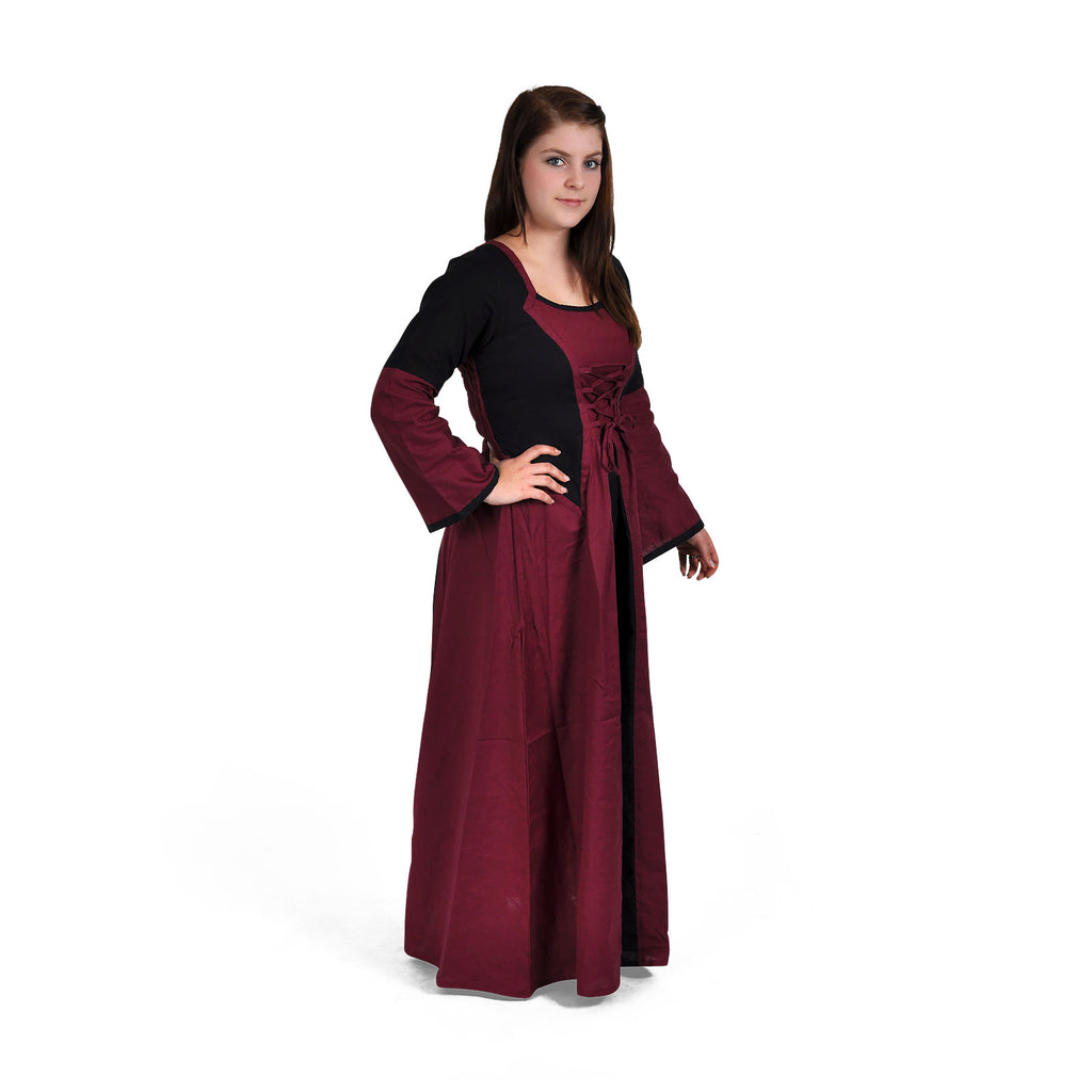 Immagine del prodotto Vestito medievale Elena bordeaux-nero
