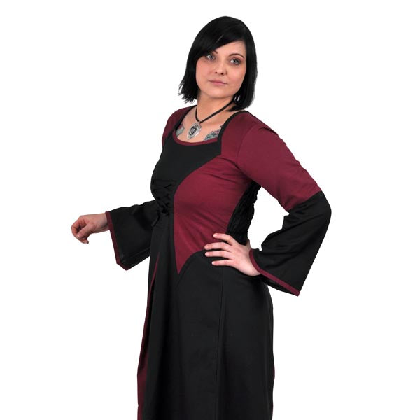 Immagine del prodotto Vestito medievale Elena bordeaux-nero