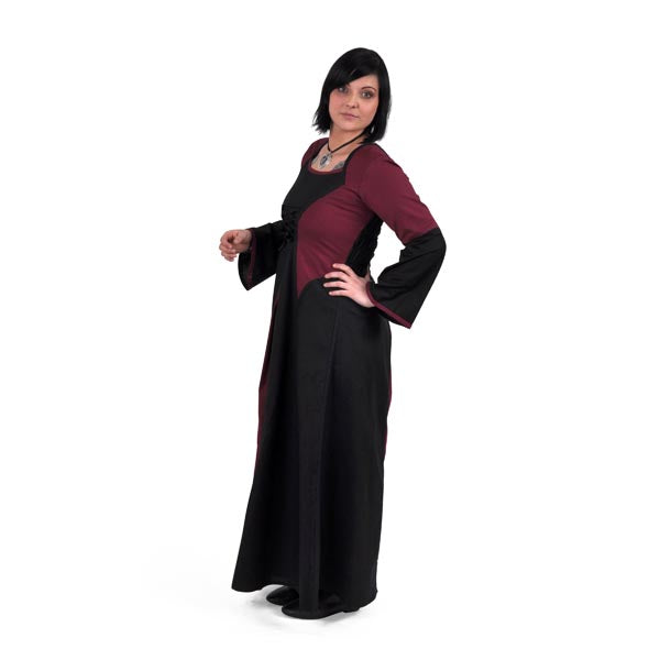Immagine del prodotto Vestito medievale Elena bordeaux-nero