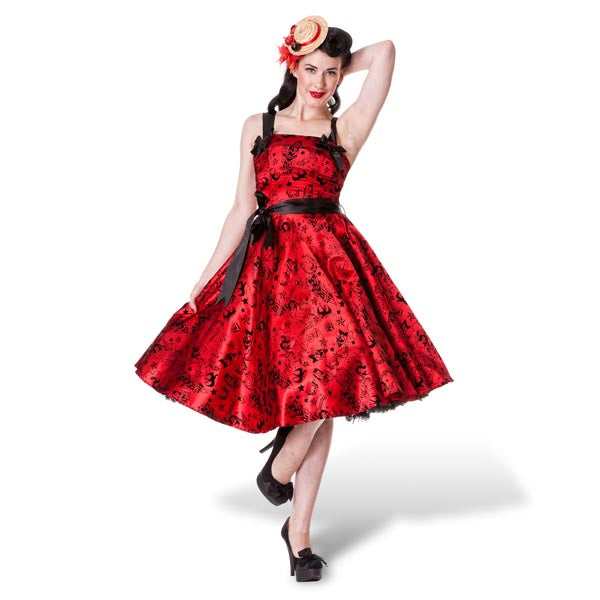 Immagine del prodotto Vestito Rockabilly Tattoo Flock
