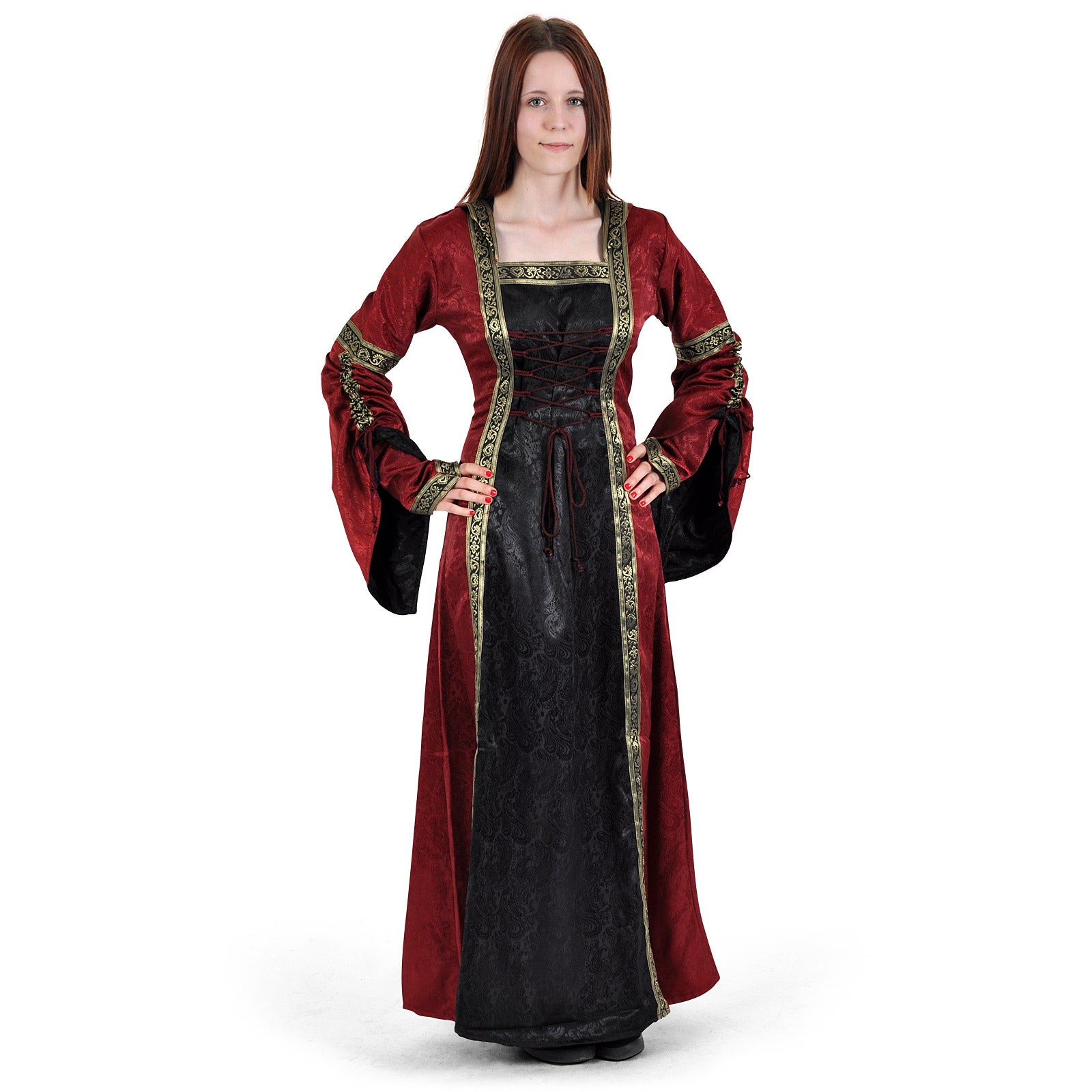 Immagine del prodotto Abito medievale Iris bordeaux-nero