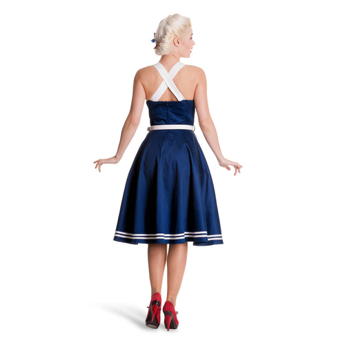 Immagine del prodotto Vestito Rockabilly Siren con cintura navy