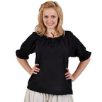 Immagine del prodotto Blusa medievale a maniche corte Sandra nera