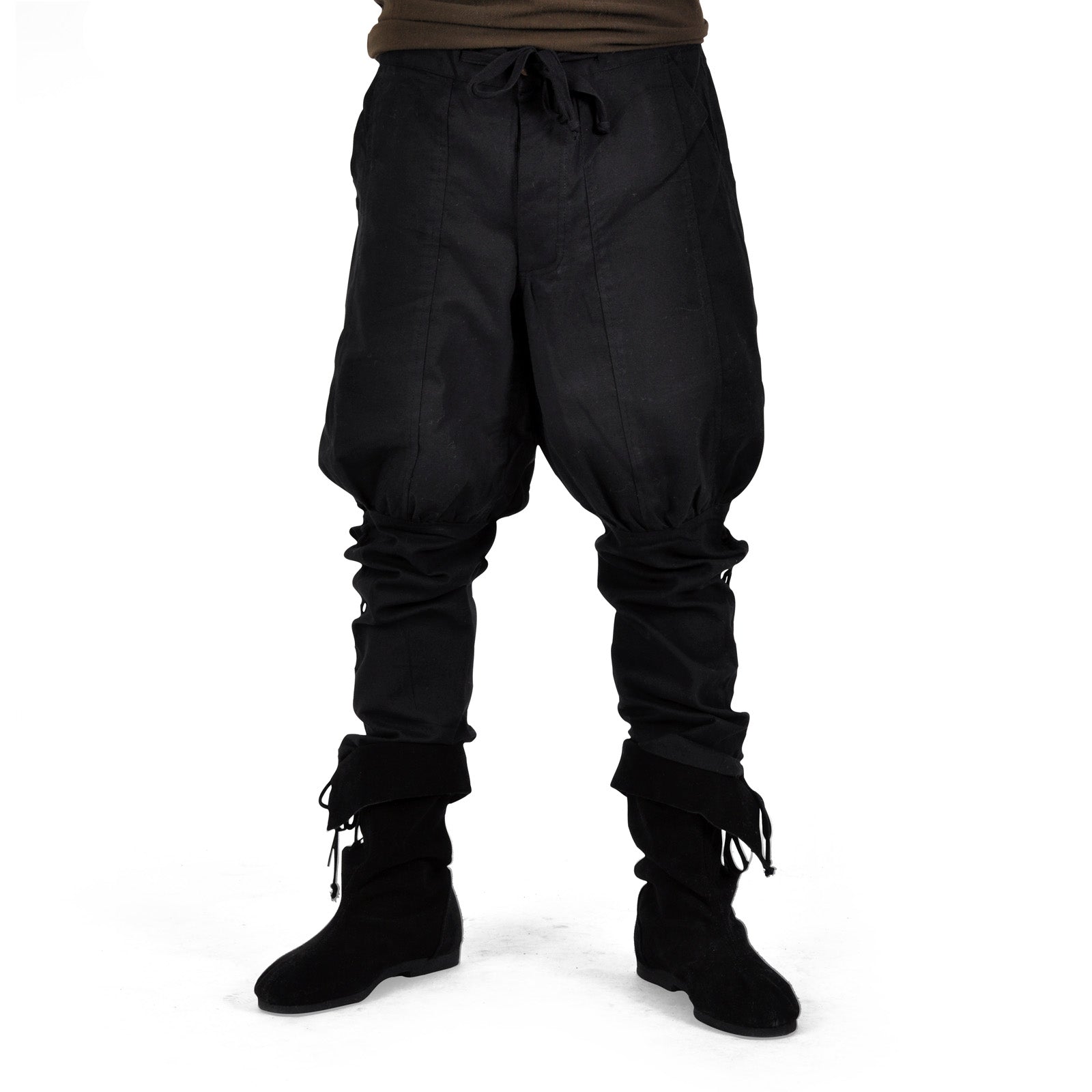Immagine del prodotto Pantaloni Bertram uomo con lacci al fondo gamba neri