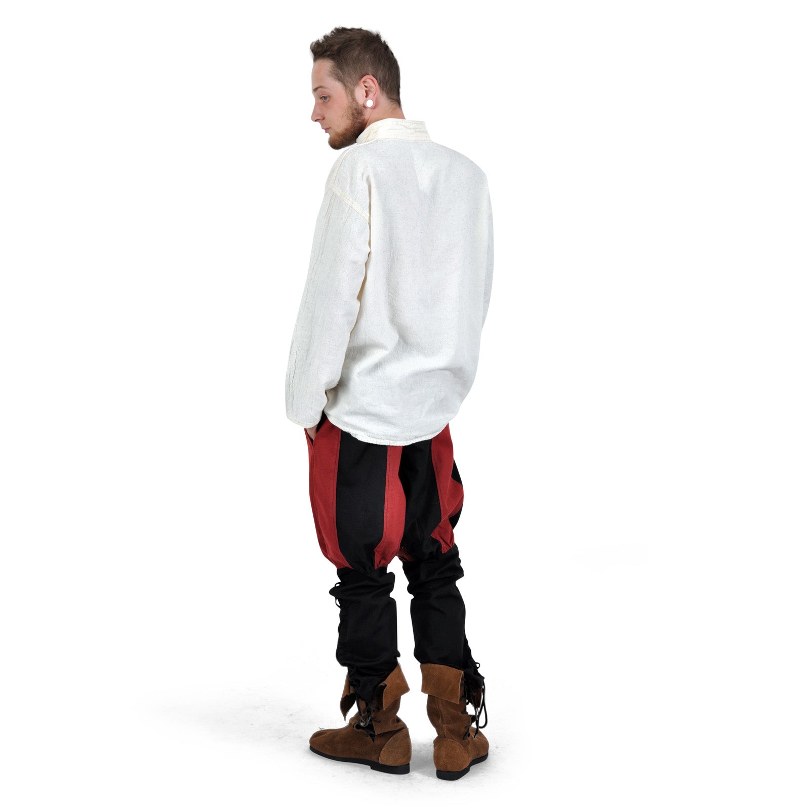 Immagine del prodotto Pantaloni Bertram da uomo con allacciatura sulla gamba inferiore nero-rosso