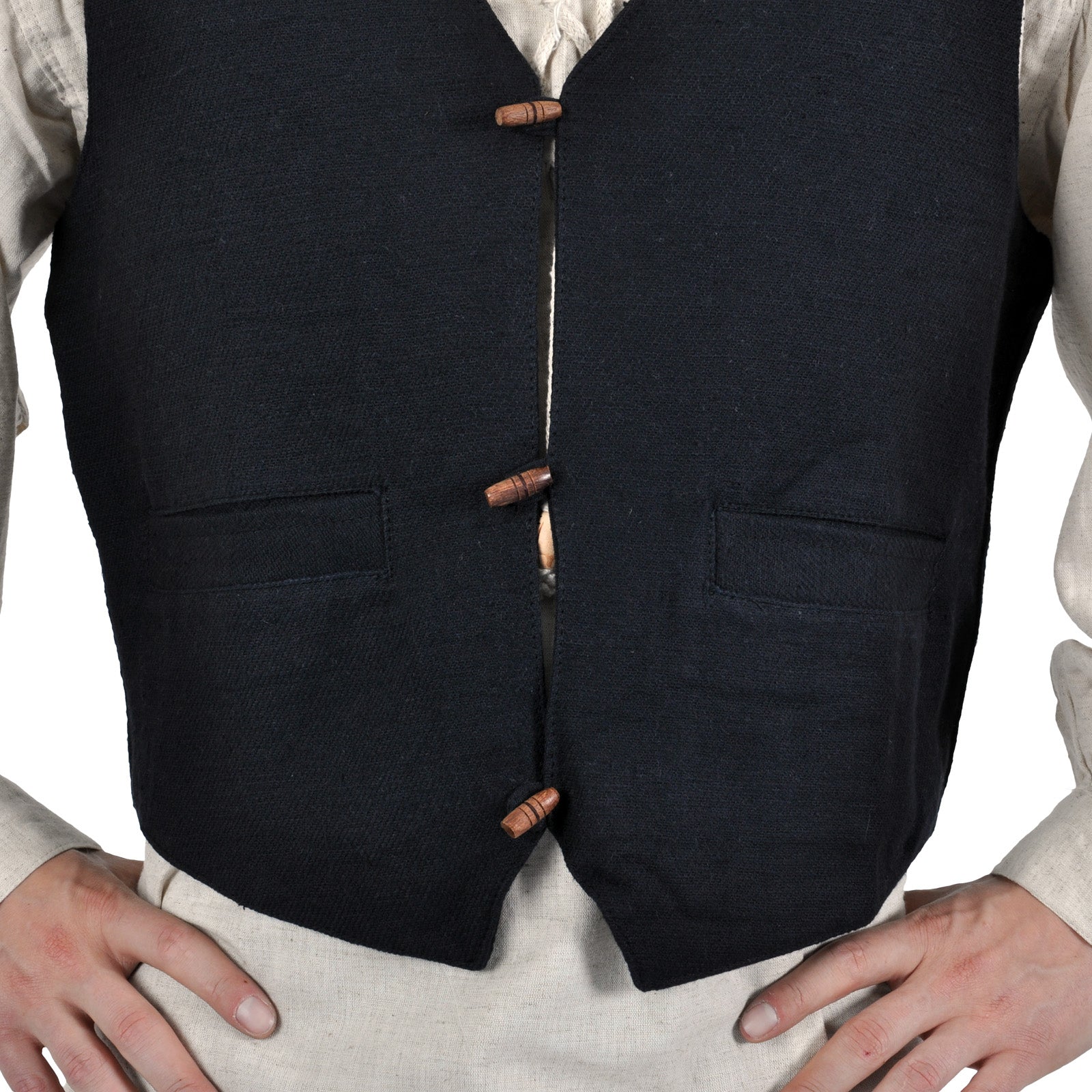 Immagine del prodotto Gilet medievale Heinrich con tasche nero