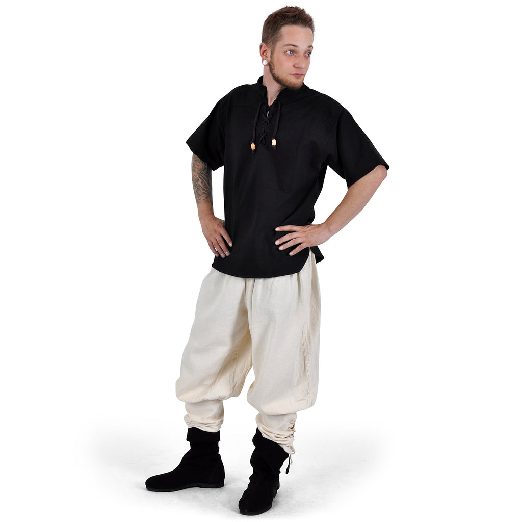 Immagine del prodotto Camicia medievale a maniche corte nera