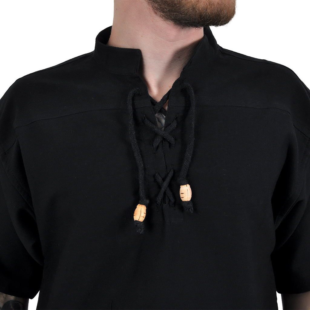 Immagine del prodotto Camicia medievale a maniche corte nera