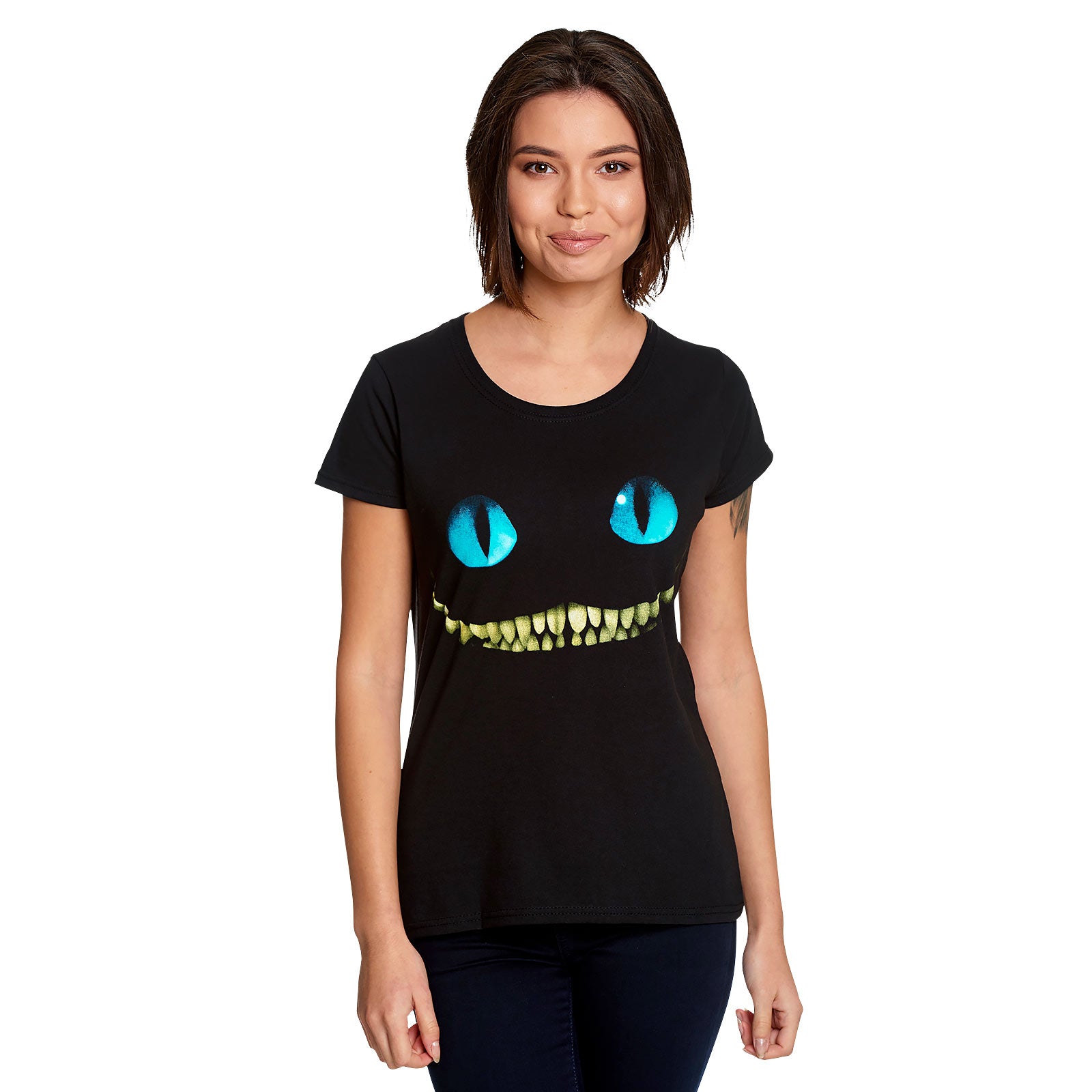Immagine del prodotto Alice nel paese delle meraviglie - T-shirt da donna con gatto sorridente