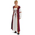 Immagine del prodotto Vestito medievale Applonia con maniche rimovibili naturale-bordeaux