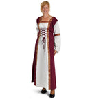 Immagine del prodotto Vestito medievale Applonia con maniche rimovibili naturale-bordeaux