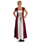 Immagine del prodotto Vestito medievale Applonia con maniche rimovibili naturale-bordeaux