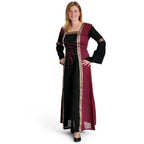 Product image Medieval Dress Applonia with detachable sleeves black-bordeaux