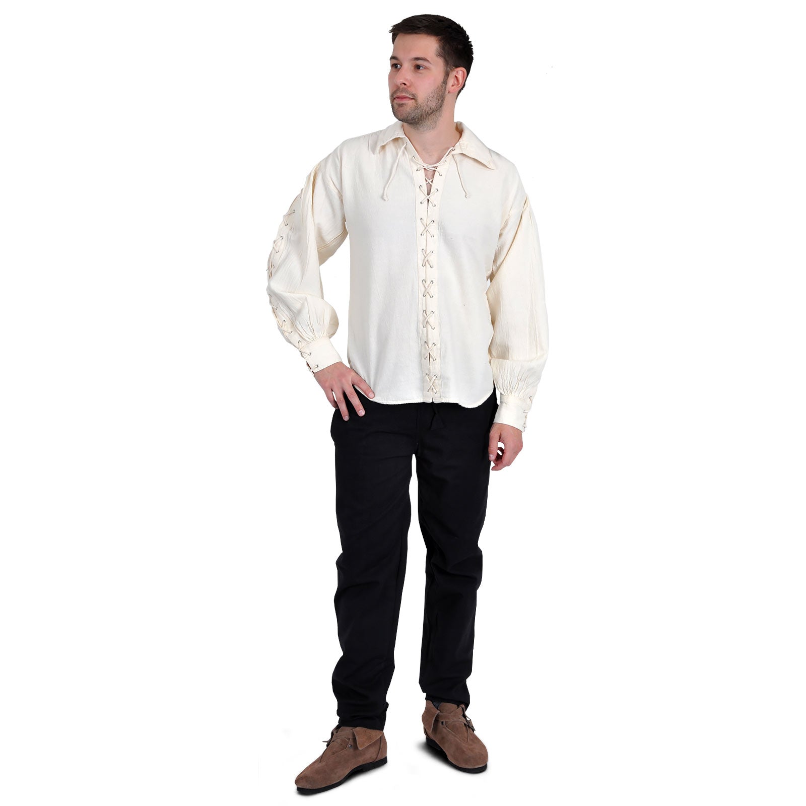 Immagine del prodotto Pantaloni medievali con elastico in vita neri