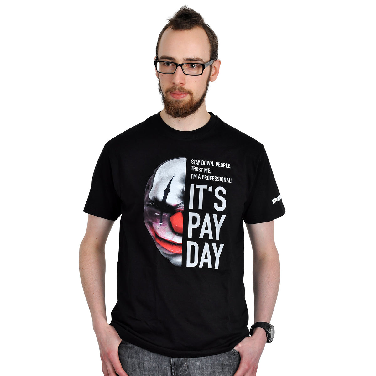 Immagine del prodotto Payday 2 - T-shirt nera con maschera di Chains