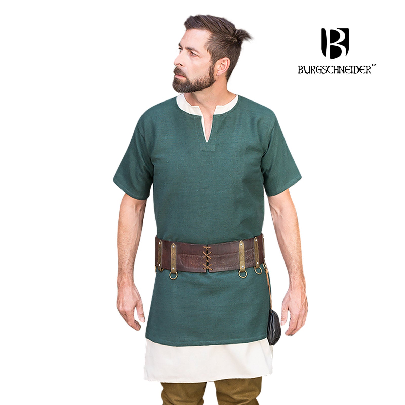 Immagine del prodotto Tunica medievale a maniche corte Aegir verde