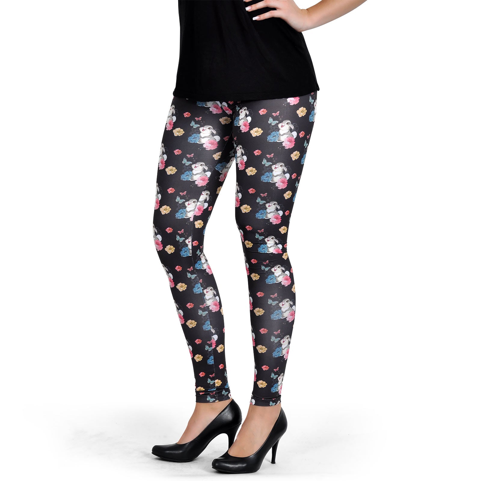 Immagine del prodotto Bambi - Leggings Flower Power di Tamburino nero