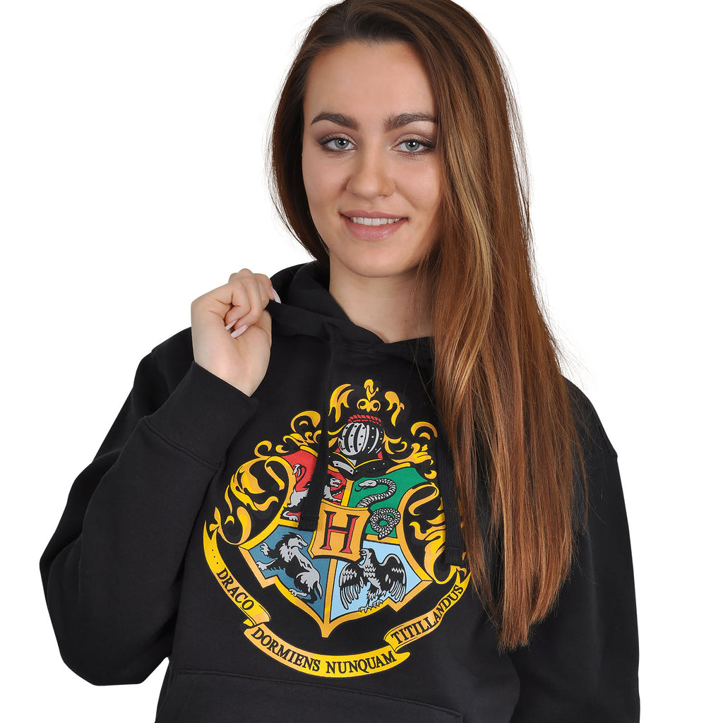Immagine del prodotto Harry Potter - Felpa con cappuccio Hogwarts nera