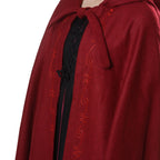 Immagine del prodotto Mantello medievale con cappuccio e ricamo rosso
