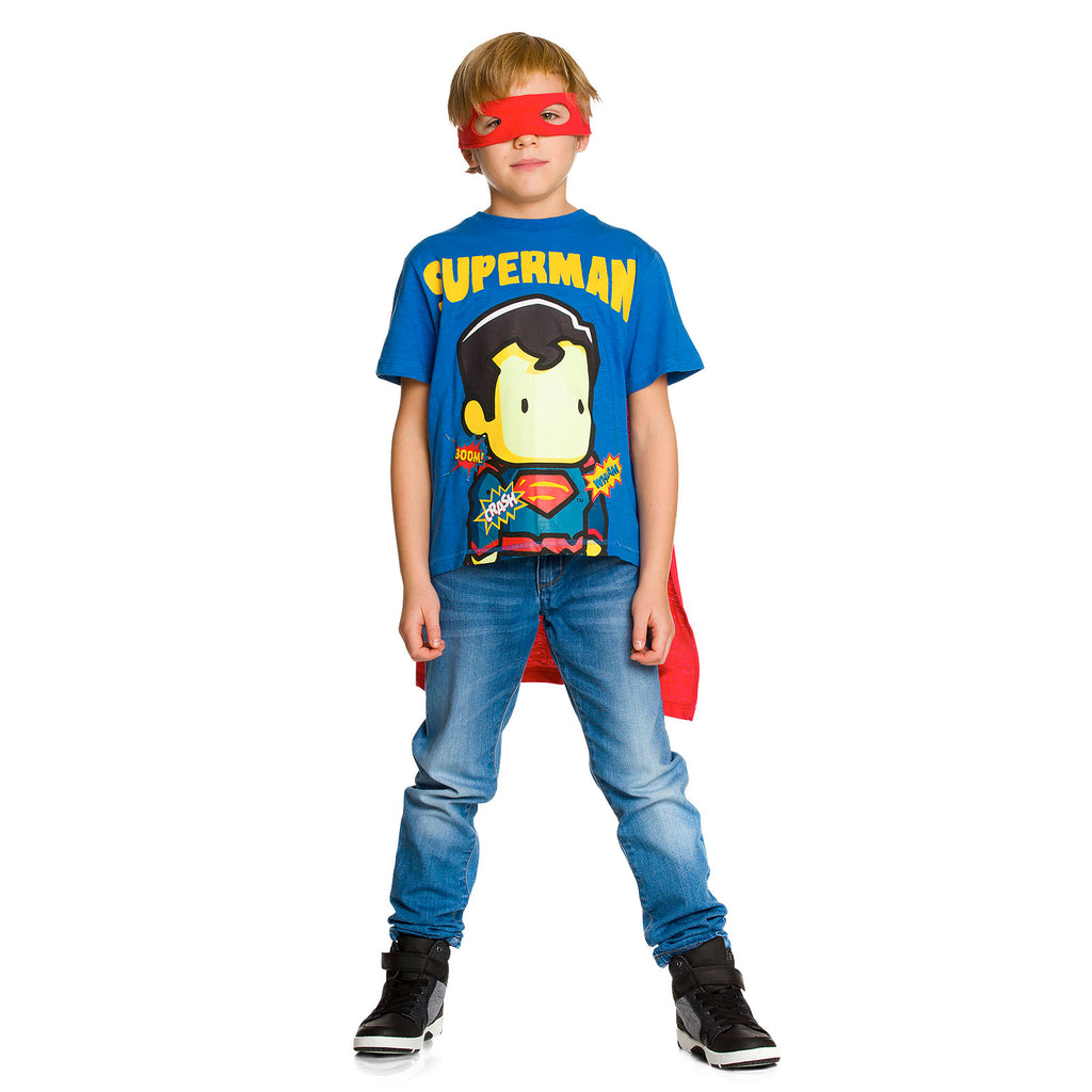 Immagine del prodotto Superman - T-shirt per bambini con mantello e maschera per gli occhi