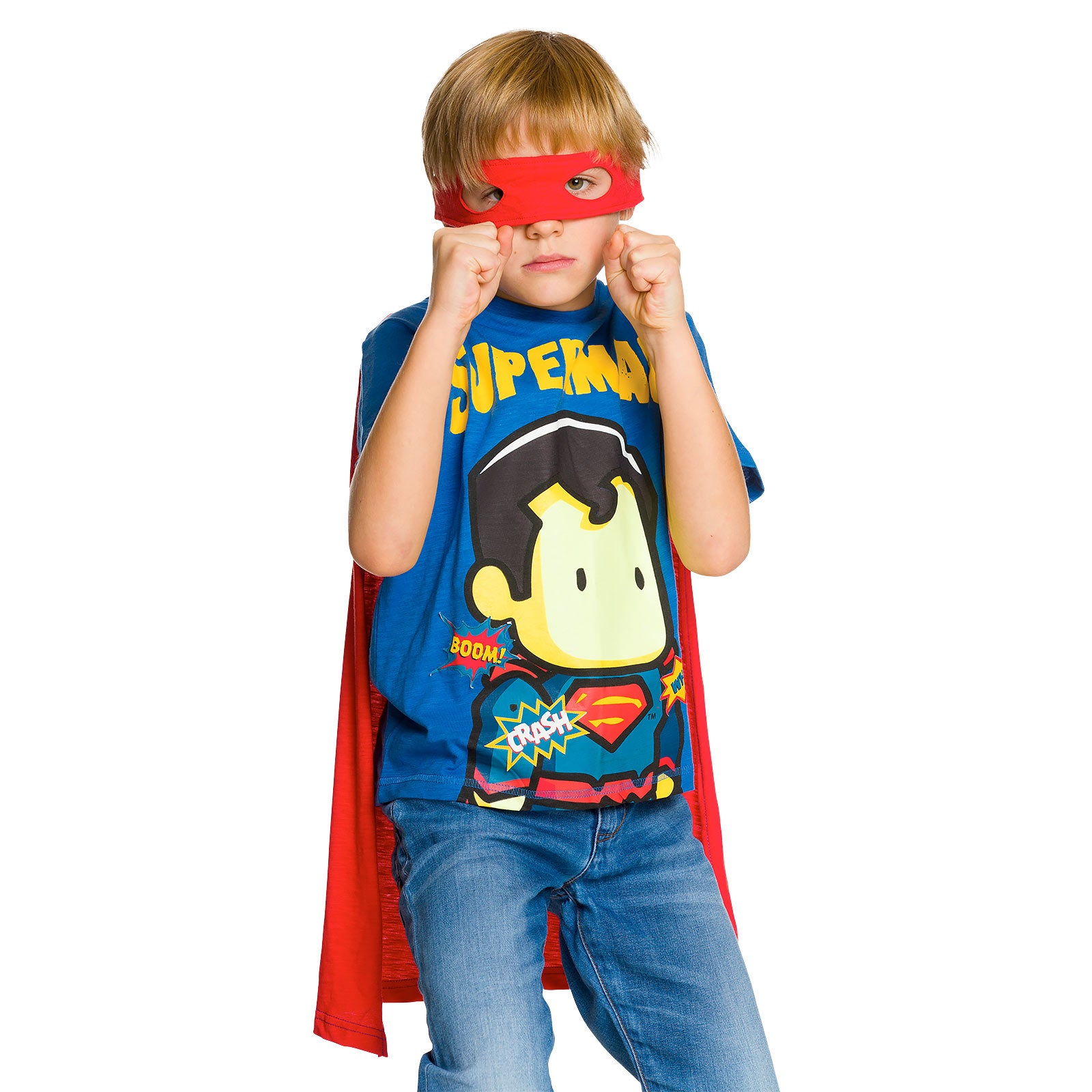 Immagine del prodotto Superman - T-shirt per bambini con mantello e maschera per gli occhi