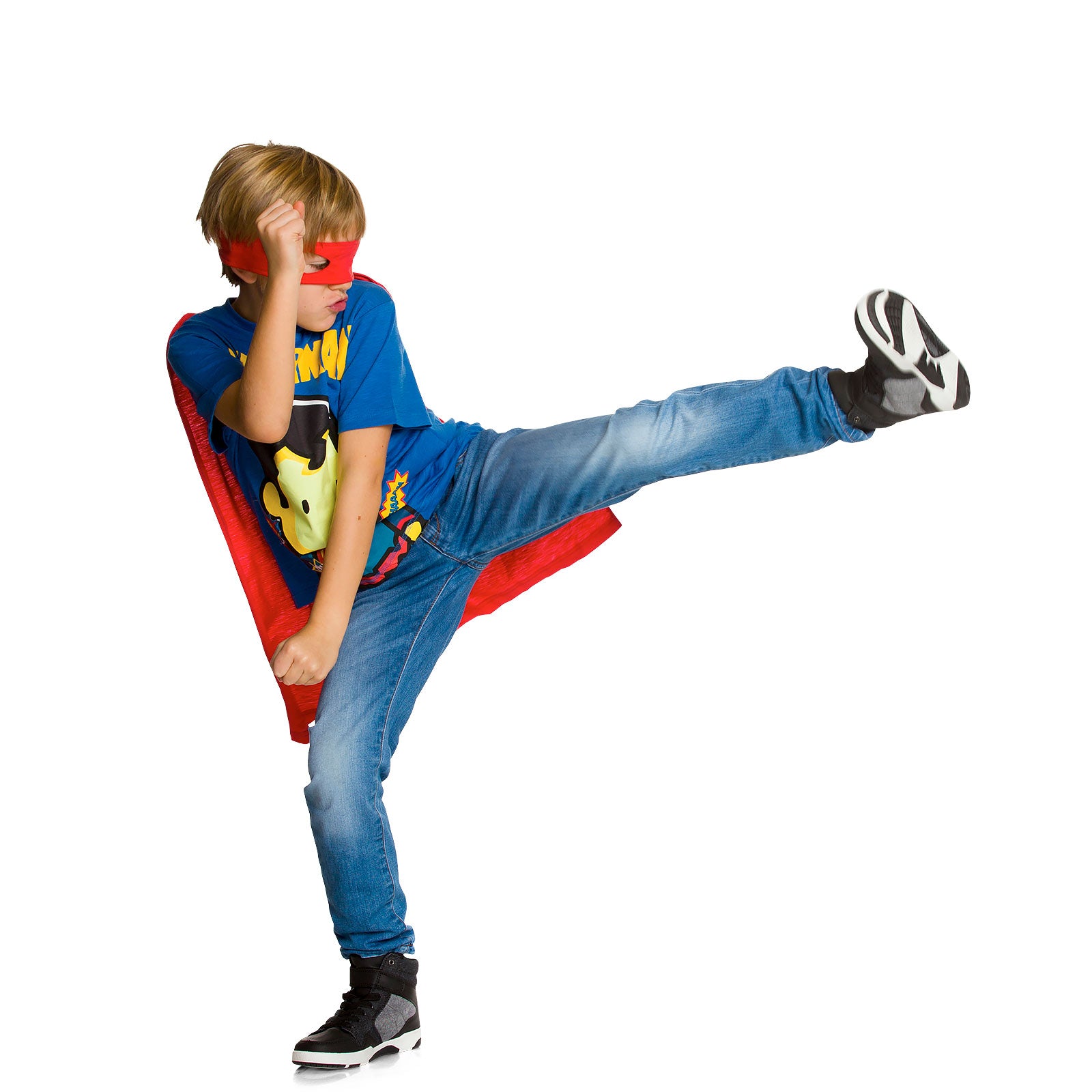 Immagine del prodotto Superman - T-shirt per bambini con mantello e maschera per gli occhi