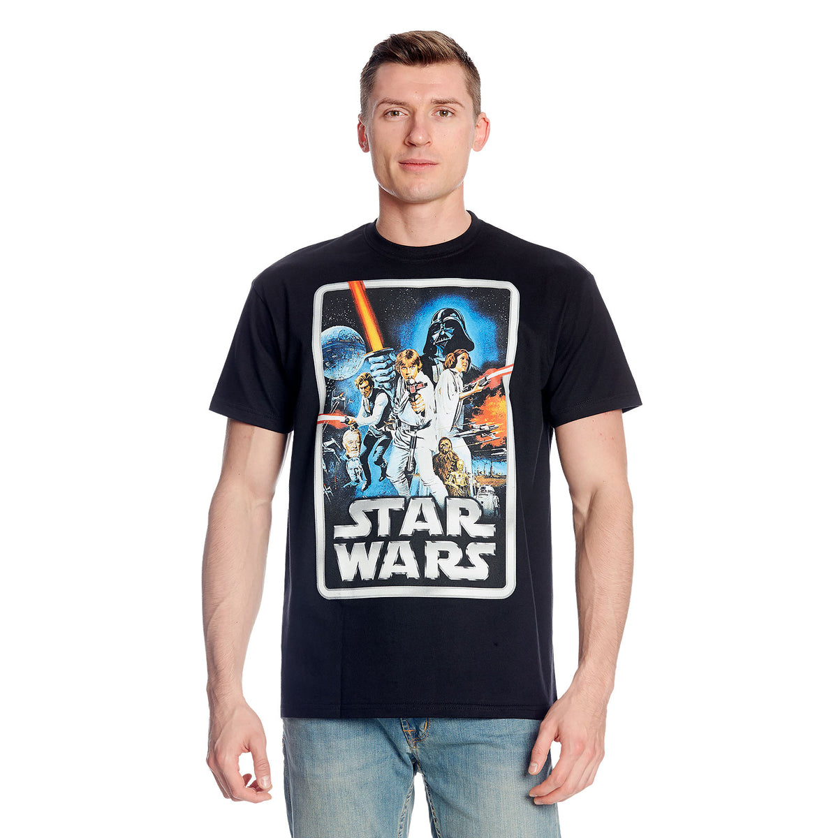 Immagine del prodotto Star Wars - T-shirt nera con poster retro del film