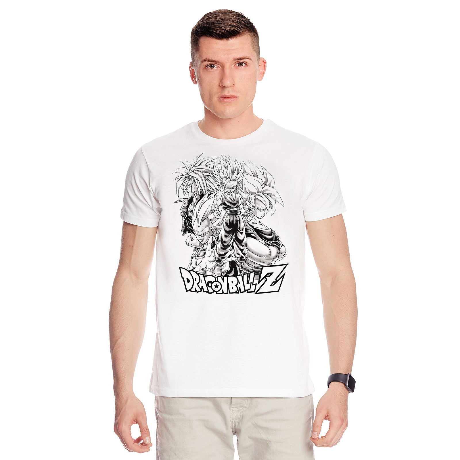 Immagine del prodotto Dragon Ball - T-shirt bianca del gruppo Saiyajin