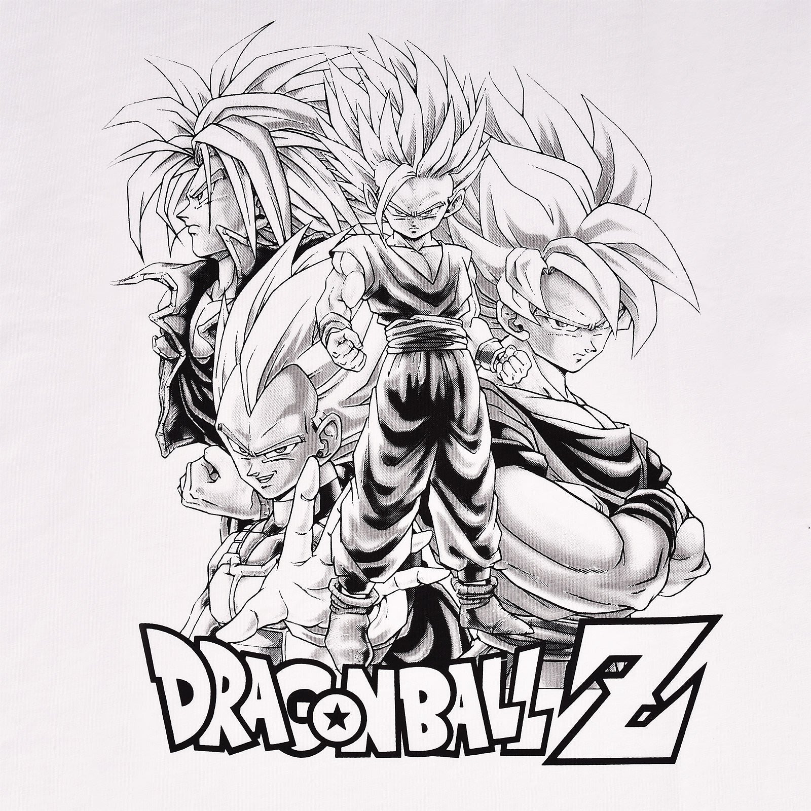 Immagine del prodotto Dragon Ball - T-shirt bianca del gruppo Saiyajin