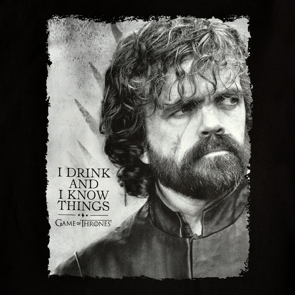 Immagine del prodotto Game of Thrones - T-shirt nera Tyrion Drink And Know Things