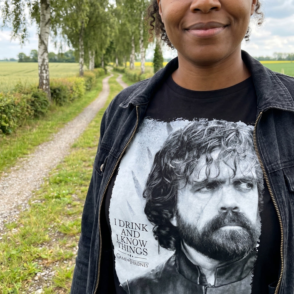 Immagine del prodotto Game of Thrones - T-shirt nera Tyrion Drink And Know Things