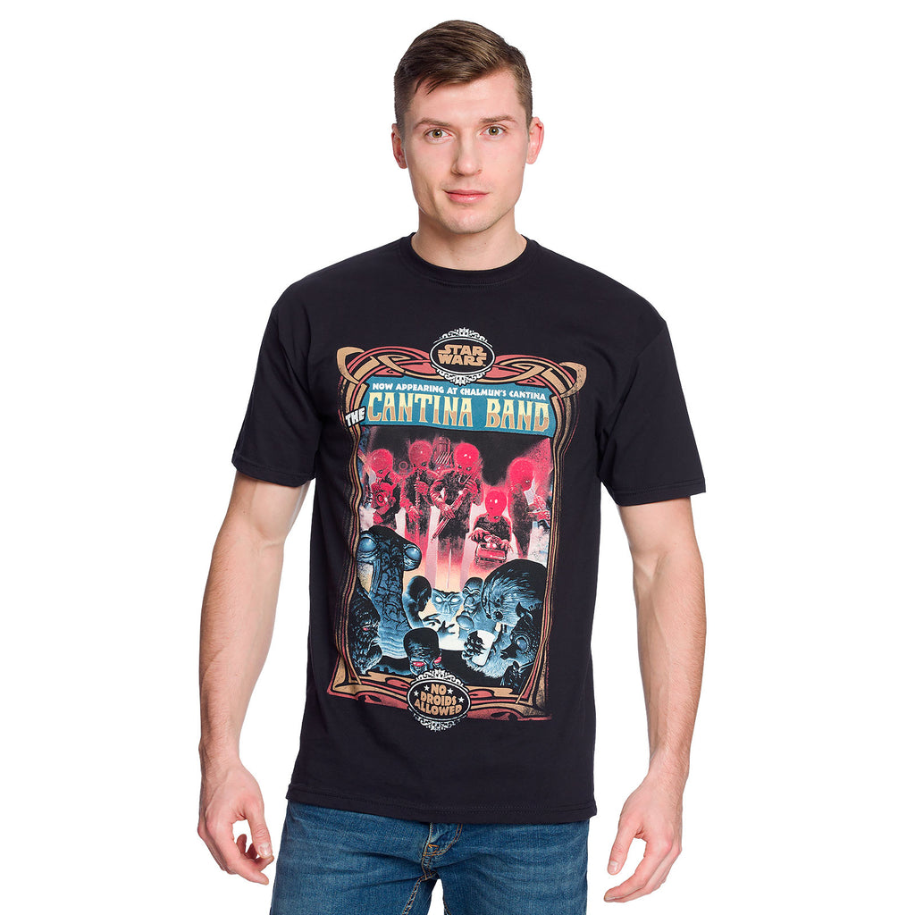 Immagine del prodotto Star Wars - T-shirt nera della Cantina Band di Chalmun