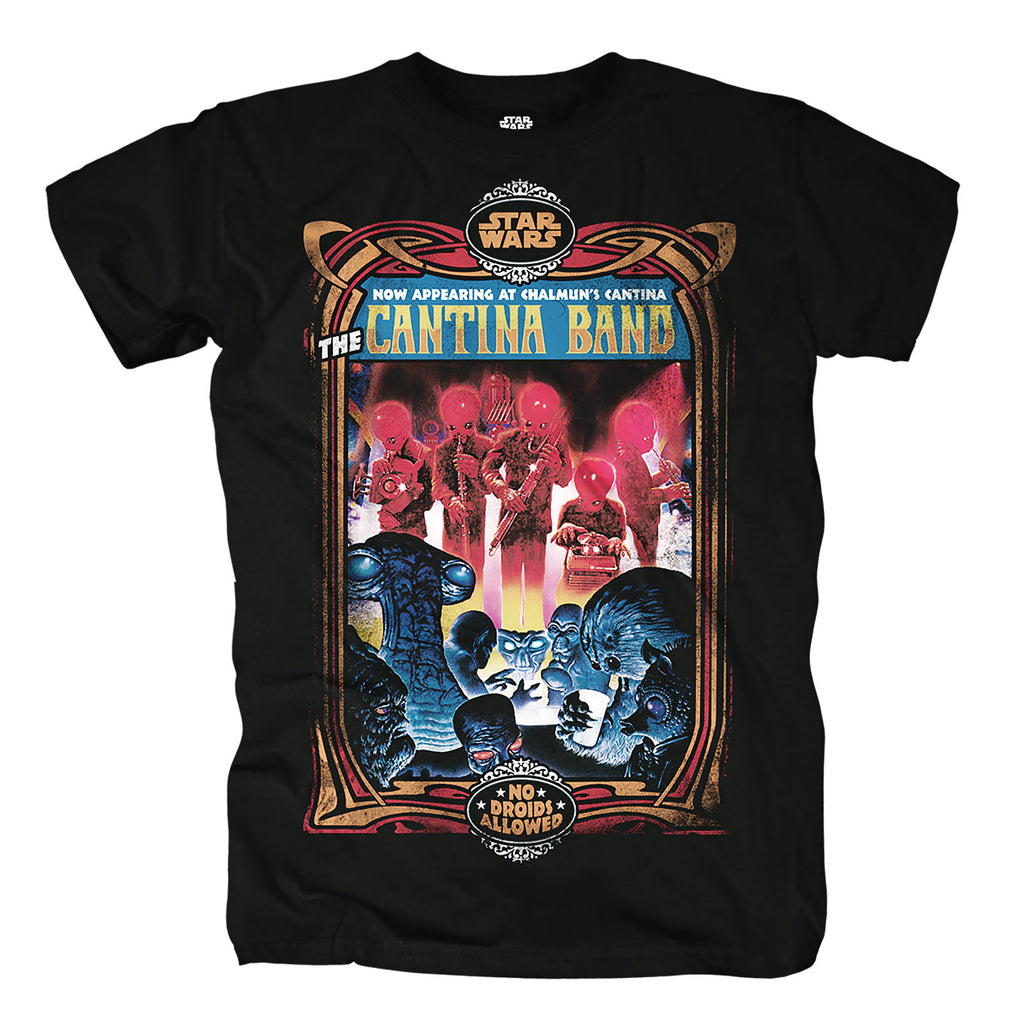 Immagine del prodotto Star Wars - T-shirt nera della Cantina Band di Chalmun