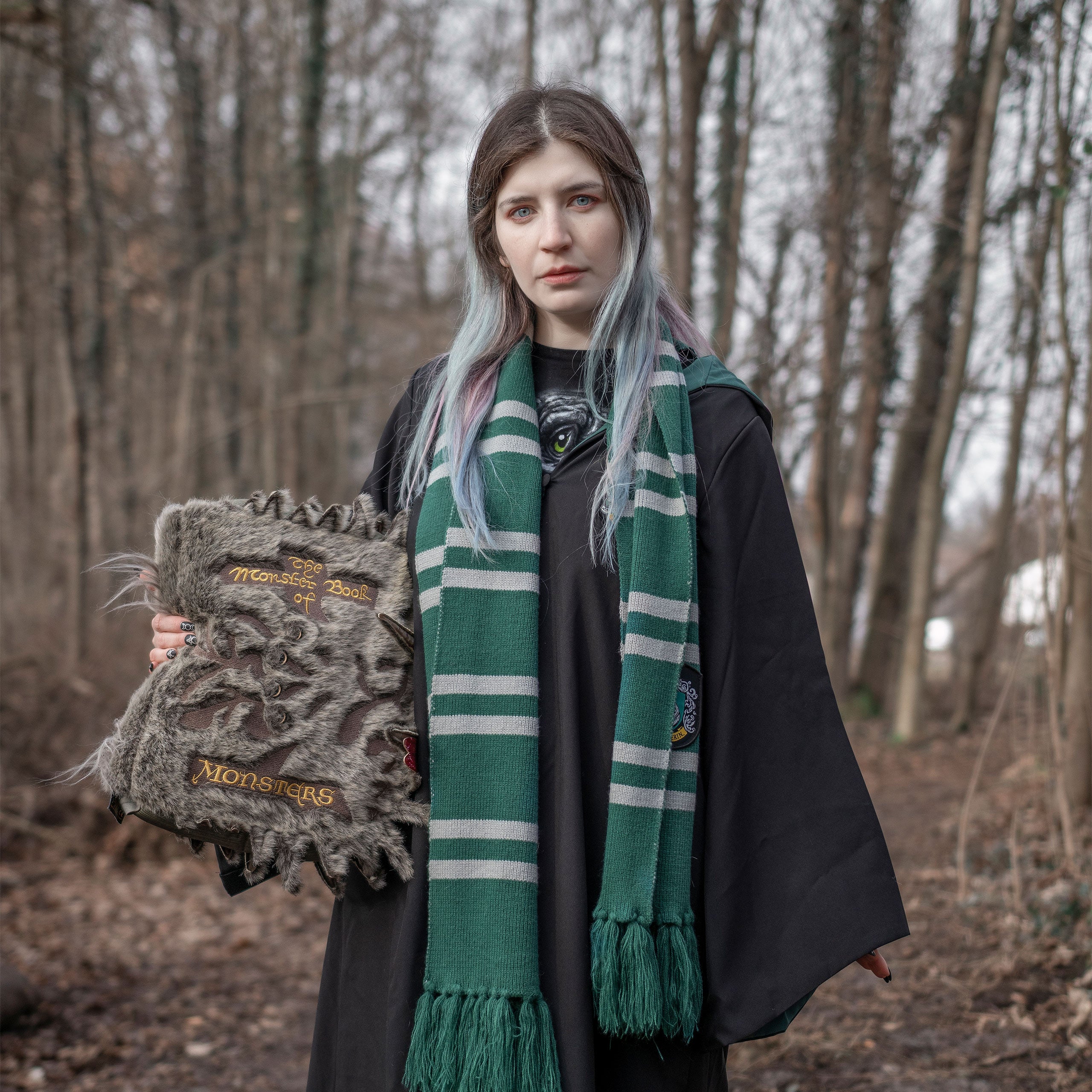 Immagine del prodotto Harry Potter - Sciarpa in maglia Slytherin grigio-verde