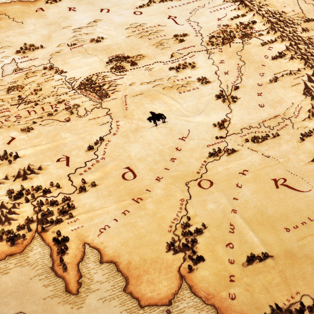 Immagine del prodotto Il Signore degli Anelli - Coperta in pile mappa della Terra di Mezzo