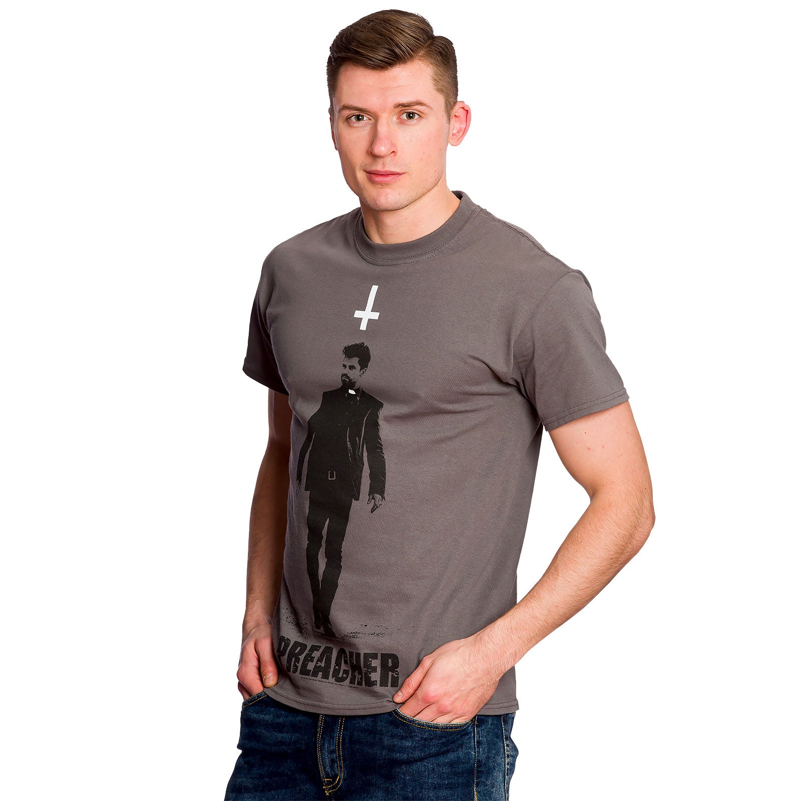 Immagine del prodotto Preacher - T-shirt Jesse Custer grigia