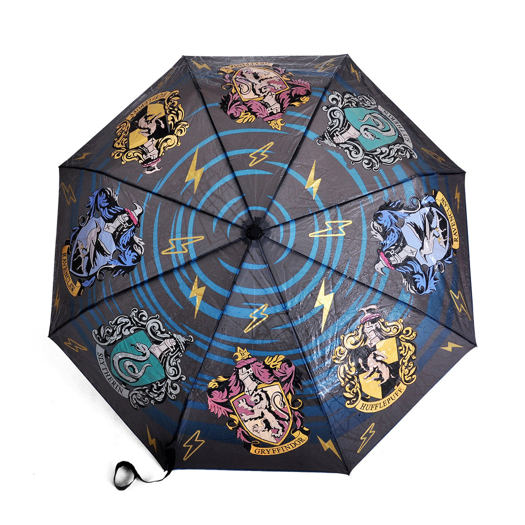 Immagine del prodotto Harry Potter - Ombrello con stemma delle case di Hogwarts con effetto Aqua