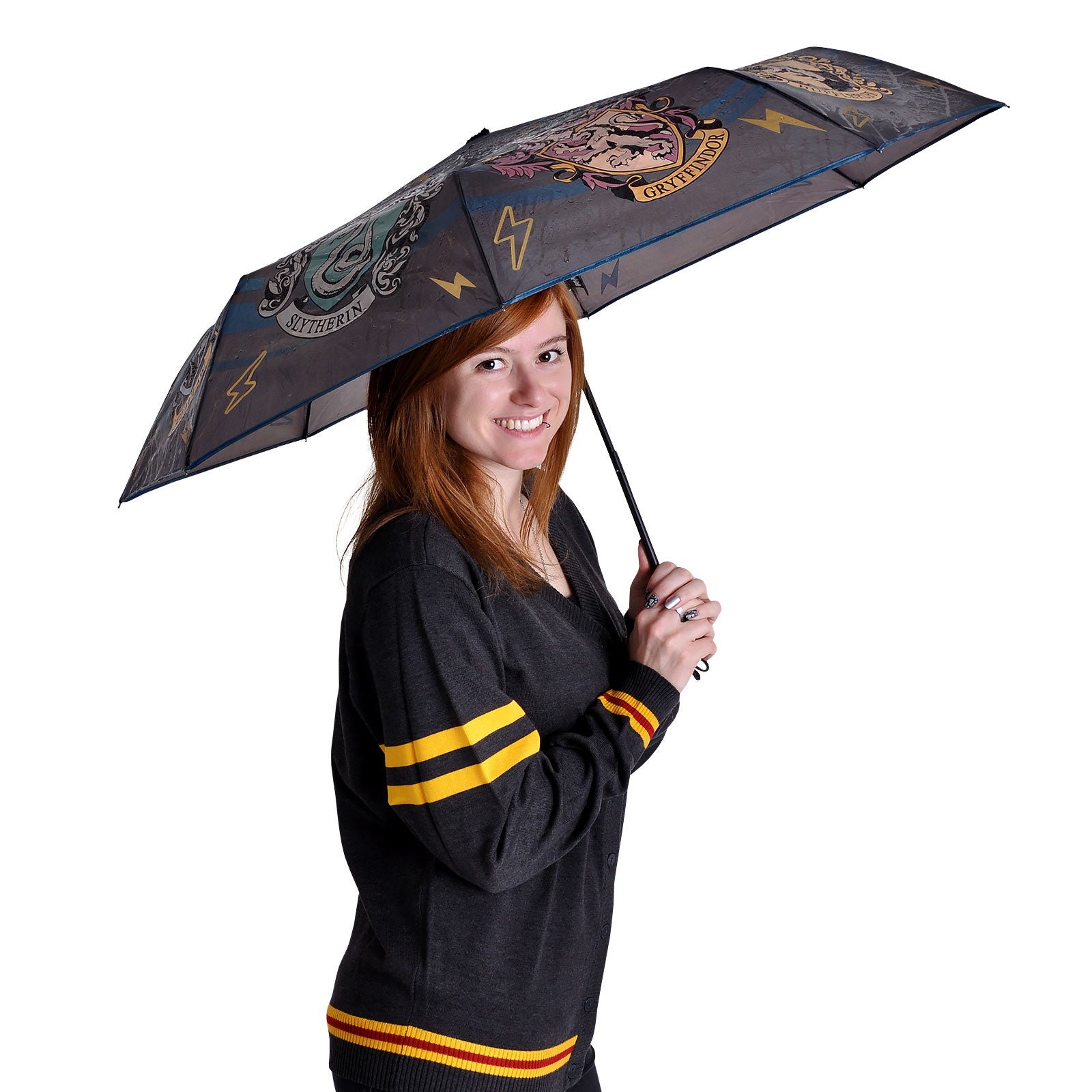 Immagine del prodotto Harry Potter - Ombrello con stemma delle case di Hogwarts con effetto Aqua