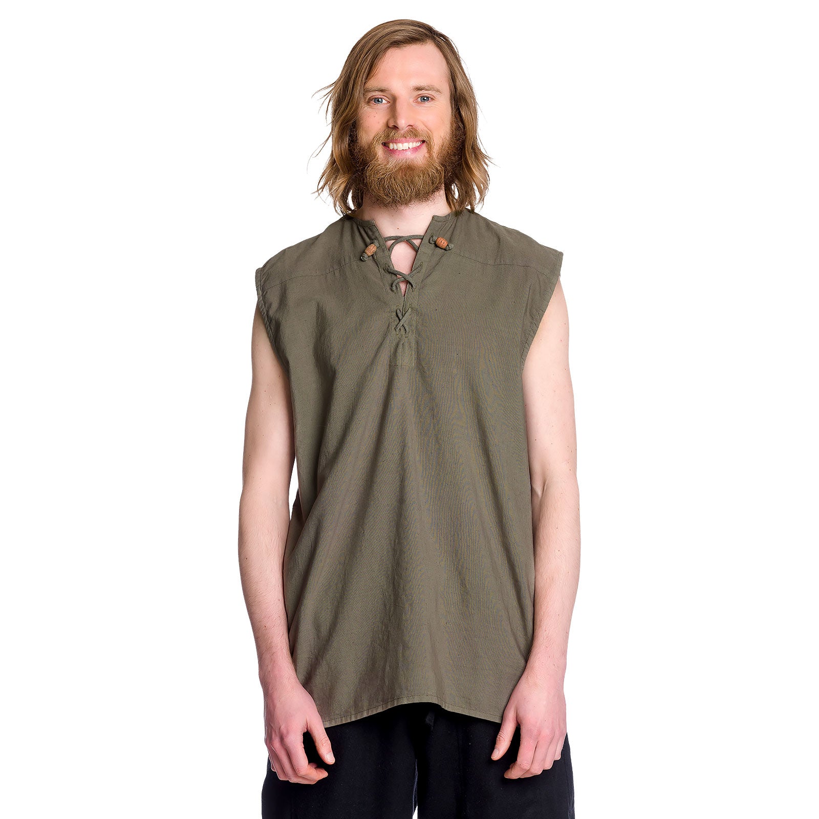 Immagine del prodotto Camicia medievale senza maniche oliva