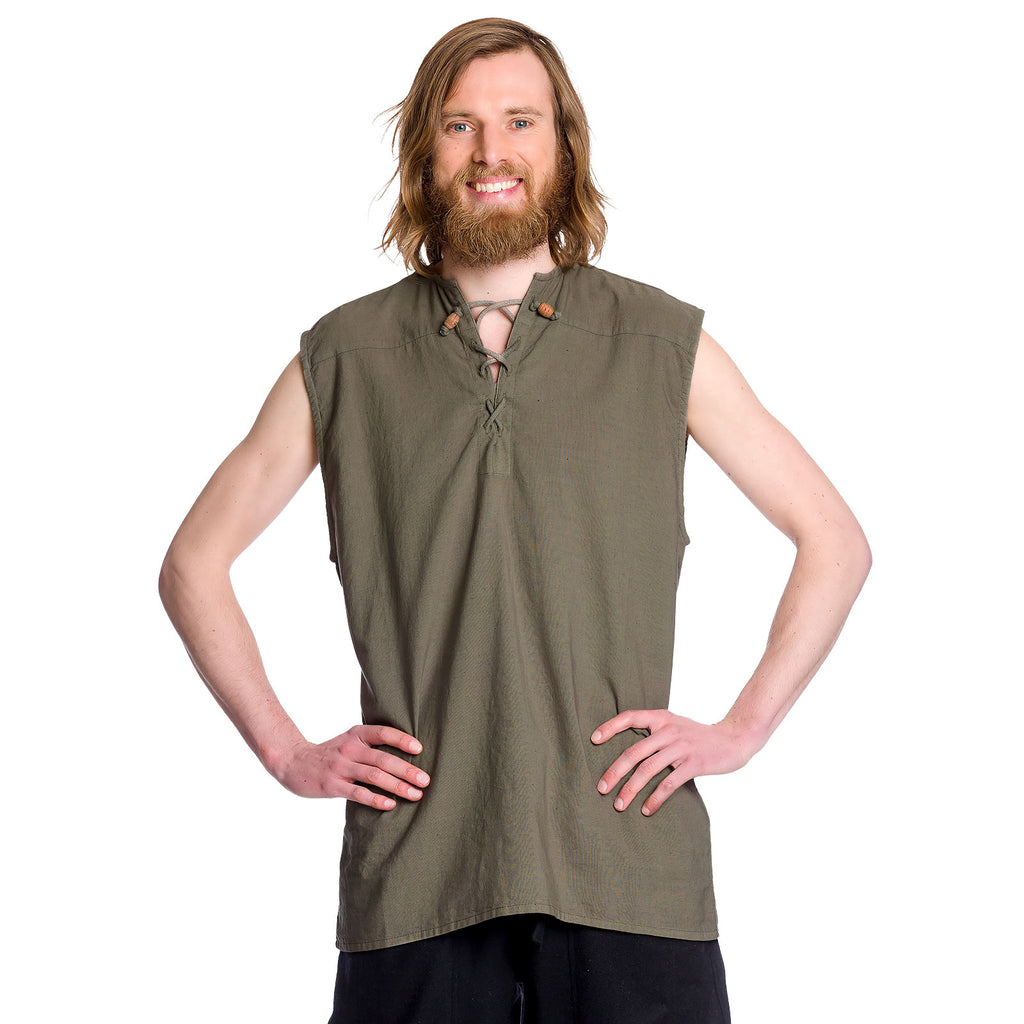 Immagine del prodotto Camicia medievale senza maniche oliva