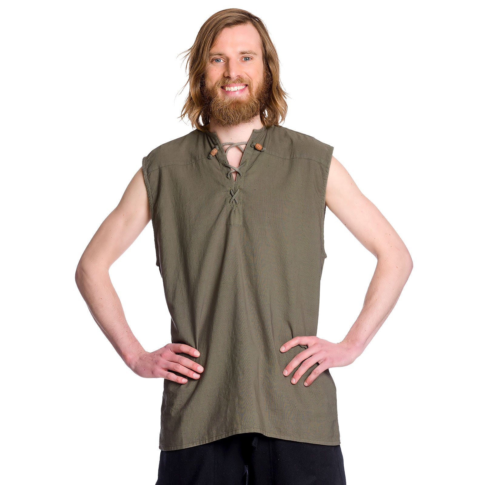 Immagine del prodotto Camicia medievale senza maniche oliva