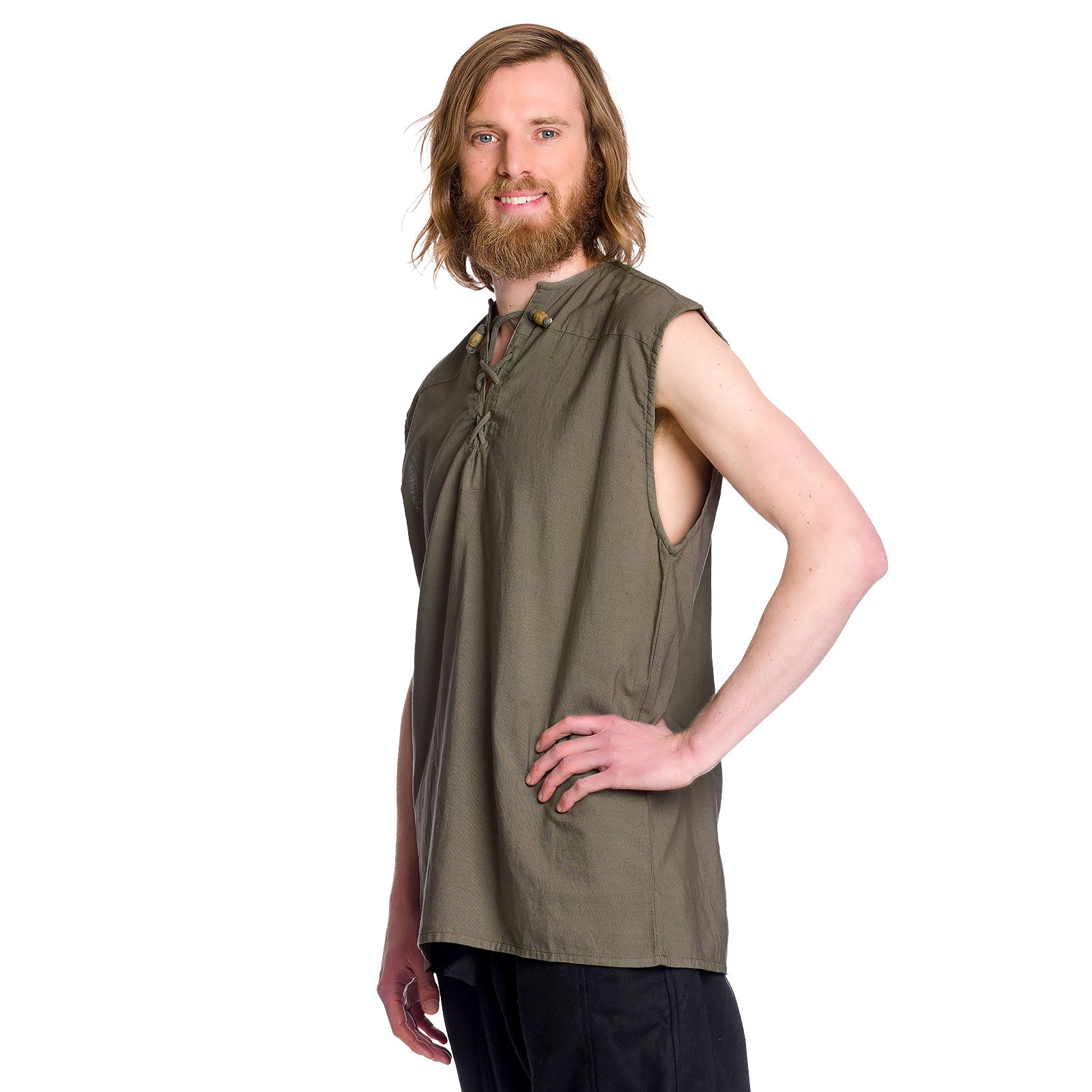 Immagine del prodotto Camicia medievale senza maniche oliva