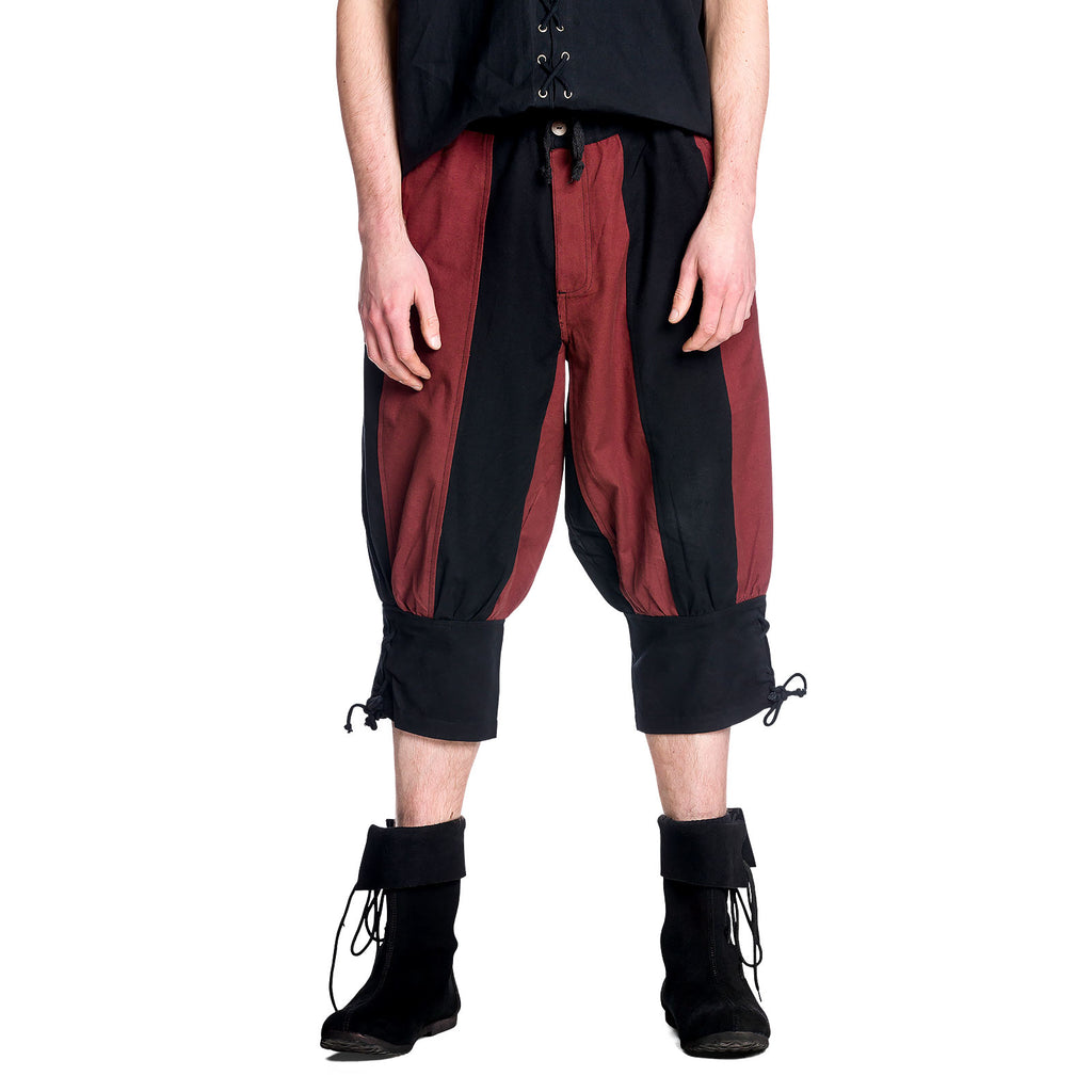Immagine del prodotto Pantaloni medievali a metà coscia neri-rossi